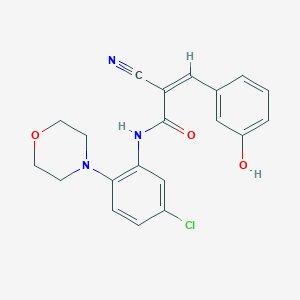 (Z)-N-(5-chloro-2-morpholin-4-ylphenyl)-2-cyano-3-(3-hydroxyphenyl)prop-2-enamide