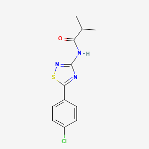 molecular formula C12H12ClN3OS B2906280 N-[5-(4-chlorophenyl)-1,2,4-thiadiazol-3-yl]-2-methylpropanamide CAS No. 690645-75-1