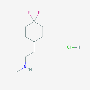 molecular formula C9H18ClF2N B2906282 2-(4,4-difluorocyclohexyl)-N-methylethan-1-amine hydrochloride CAS No. 2097936-39-3