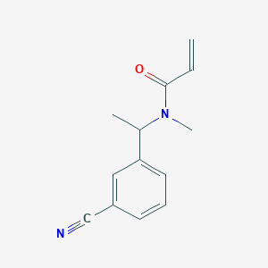 molecular formula C13H14N2O B2906287 N-[1-(3-Cyanophenyl)ethyl]-N-methylprop-2-enamide CAS No. 2361645-99-8