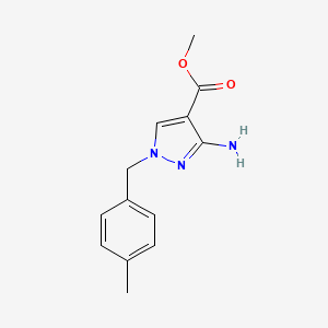 molecular formula C13H15N3O2 B2906288 methyl 3-amino-1-(4-methylbenzyl)-1H-pyrazole-4-carboxylate CAS No. 1856094-39-7
