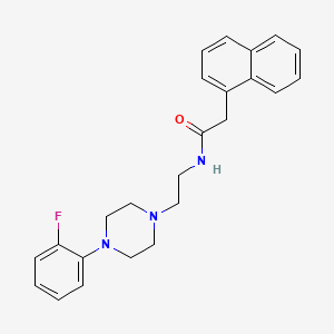 molecular formula C24H26FN3O B2906291 N-(2-(4-(2-fluorophenyl)piperazin-1-yl)ethyl)-2-(naphthalen-1-yl)acetamide CAS No. 1049439-78-2