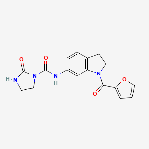 N-(1-(furan-2-carbonyl)indolin-6-yl)-2-oxoimidazolidine-1-carboxamide