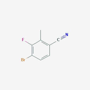 molecular formula C8H5BrFN B2906311 4-Bromo-3-fluoro-2-methylbenzonitrile CAS No. 1349716-12-6