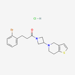 3-(2-bromophenyl)-1-(3-(6,7-dihydrothieno[3,2-c]pyridin-5(4H)-yl)azetidin-1-yl)propan-1-one hydrochloride