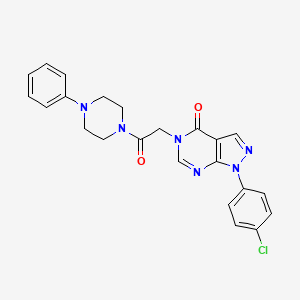 1-(4-chlorophenyl)-5-(2-oxo-2-(4-phenylpiperazin-1-yl)ethyl)-1H-pyrazolo[3,4-d]pyrimidin-4(5H)-one