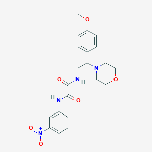 molecular formula C21H24N4O6 B2906317 N1-(2-(4-methoxyphenyl)-2-morpholinoethyl)-N2-(3-nitrophenyl)oxalamide CAS No. 942012-84-2