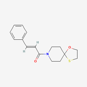 (E)-3-phenyl-1-(1-oxa-4-thia-8-azaspiro[4.5]decan-8-yl)prop-2-en-1-one