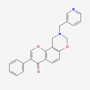 3-phenyl-9-(pyridin-3-ylmethyl)-9,10-dihydrochromeno[8,7-e][1,3]oxazin-4(8H)-one