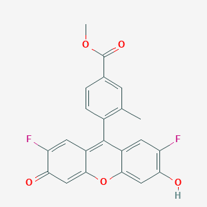 molecular formula C22H14F2O5 B2906332 4-Carboxy-Pennsylvania Green methyl ester CAS No. 879288-18-3