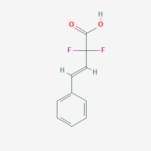molecular formula C10H8F2O2 B2906339 (E)-2,2-Difluoro-4-phenylbut-3-enoic acid CAS No. 915791-23-0