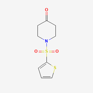 molecular formula C9H11NO3S2 B2906342 1-(Thiophene-2-sulfonyl)piperidin-4-one CAS No. 216983-37-8