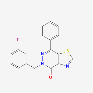 5-(3-fluorobenzyl)-2-methyl-7-phenylthiazolo[4,5-d]pyridazin-4(5H)-one