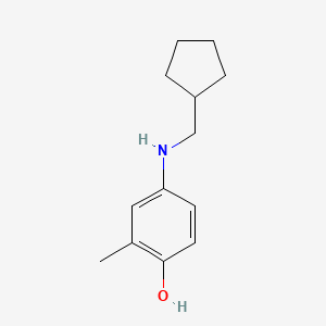 molecular formula C13H19NO B2906347 4-(Cyclopentylmethylamino)-2-methylphenol CAS No. 1505726-86-2
