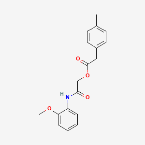 molecular formula C18H19NO4 B2906348 2-[(2-Methoxyphenyl)amino]-2-oxoethyl (4-methylphenyl)acetate CAS No. 1797195-88-0
