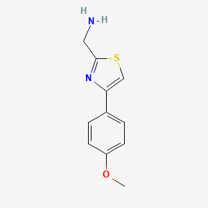 molecular formula C11H12N2OS B2906361 [4-(4-Methoxyphenyl)-1,3-thiazol-2-yl]methanamine CAS No. 643723-41-5