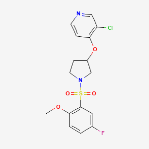 3-Chloro-4-((1-((5-fluoro-2-methoxyphenyl)sulfonyl)pyrrolidin-3-yl)oxy)pyridine