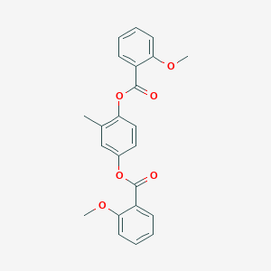 molecular formula C23H20O6 B290637 4-[(2-Methoxybenzoyl)oxy]-2-methylphenyl 2-methoxybenzoate 