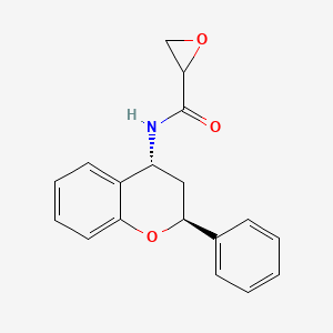 molecular formula C18H17NO3 B2906372 N-[(2S,4R)-2-Phenyl-3,4-dihydro-2H-chromen-4-yl]oxirane-2-carboxamide CAS No. 2411183-98-5