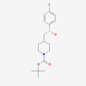 molecular formula C17H24FNO3S B2906376 tert-Butyl 4-(((4-fluorophenyl)sulfinyl)methyl)piperidine-1-carboxylate CAS No. 1353989-67-9