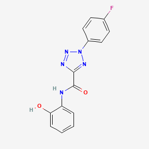 molecular formula C14H10FN5O2 B2906377 2-(4-fluorophenyl)-N-(2-hydroxyphenyl)-2H-tetrazole-5-carboxamide CAS No. 1396879-37-0