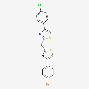 4-(4-Bromophenyl)-2-{[4-(4-chlorophenyl)-1,3-thiazol-2-yl]methyl}-1,3-thiazole