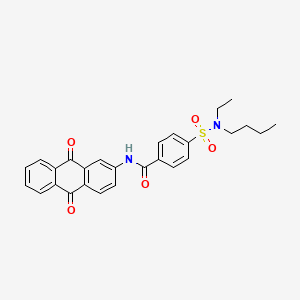 molecular formula C27H26N2O5S B2906383 4-(N-butyl-N-ethylsulfamoyl)-N-(9,10-dioxo-9,10-dihydroanthracen-2-yl)benzamide CAS No. 500149-61-1
