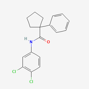 molecular formula C18H17Cl2NO B2906386 N-(3,4-dichlorophenyl)-1-phenylcyclopentane-1-carboxamide CAS No. 681845-09-0