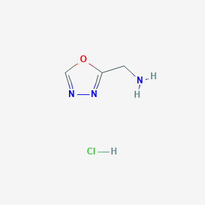 molecular formula C3H6ClN3O B2906399 1,3,4-Oxadiazol-2-ylmethanamine hydrochloride CAS No. 1383788-35-9; 716329-40-7
