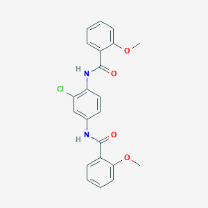 molecular formula C22H19ClN2O4 B290641 N-{2-chloro-4-[(2-methoxybenzoyl)amino]phenyl}-2-methoxybenzamide 