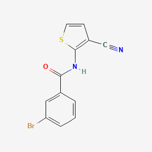 molecular formula C12H7BrN2OS B2906424 3-bromo-N-(3-cyanothiophen-2-yl)benzamide CAS No. 863421-79-8