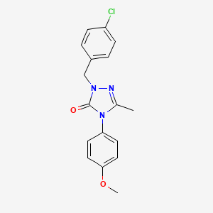 molecular formula C17H16ClN3O2 B2906427 2-(4-氯苄基)-4-(4-甲氧基苯基)-5-甲基-2,4-二氢-3H-1,2,4-三唑-3-酮 CAS No. 861206-11-3