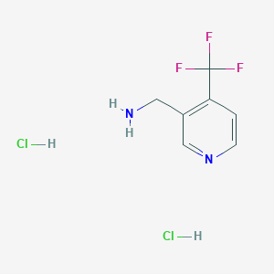 molecular formula C7H9Cl2F3N2 B2906431 (4-(Trifluoromethyl)pyridin-3-yl)methanamine dihydrochloride CAS No. 1380300-26-4