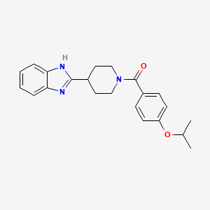 molecular formula C22H25N3O2 B2906437 (4-(1H-benzo[d]imidazol-2-yl)piperidin-1-yl)(4-isopropoxyphenyl)methanone CAS No. 898414-95-4