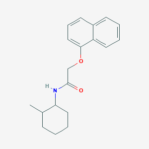 molecular formula C19H23NO2 B290644 N-(2-methylcyclohexyl)-2-(1-naphthyloxy)acetamide 