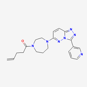 1-[4-(3-Pyridin-3-yl-[1,2,4]triazolo[4,3-b]pyridazin-6-yl)-1,4-diazepan-1-yl]pent-4-en-1-one