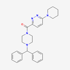(4-Benzhydrylpiperazin-1-yl)(6-(piperidin-1-yl)pyridazin-3-yl)methanone