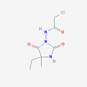 molecular formula C8H12ClN3O3 B2906449 2-chloro-N-(4-ethyl-4-methyl-2,5-dioxoimidazolidin-1-yl)acetamide CAS No. 957011-62-0