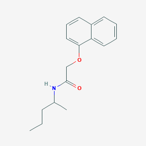 molecular formula C17H21NO2 B290645 N-(1-methylbutyl)-2-(1-naphthyloxy)acetamide 