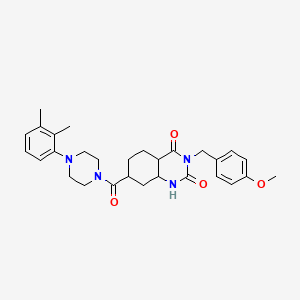 molecular formula C29H30N4O4 B2906453 7-[4-(2,3-Dimethylphenyl)piperazine-1-carbonyl]-3-[(4-methoxyphenyl)methyl]-1,2,3,4-tetrahydroquinazoline-2,4-dione CAS No. 2034513-80-7