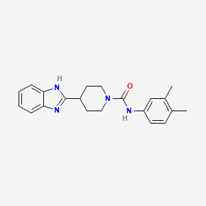 molecular formula C21H24N4O B2906460 4-(1H-benzo[d]imidazol-2-yl)-N-(3,4-dimethylphenyl)piperidine-1-carboxamide CAS No. 1203182-48-2