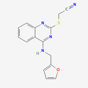 2-[4-(Furan-2-ylmethylamino)quinazolin-2-yl]sulfanylacetonitrile