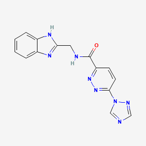 N-((1H-benzo[d]imidazol-2-yl)methyl)-6-(1H-1,2,4-triazol-1-yl)pyridazine-3-carboxamide