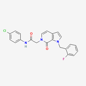 molecular formula C22H17ClFN3O2 B2906486 N-(4-chlorophenyl)-2-[1-(2-fluorobenzyl)-7-oxo-1,7-dihydro-6H-pyrrolo[2,3-c]pyridin-6-yl]acetamide CAS No. 1286707-25-2