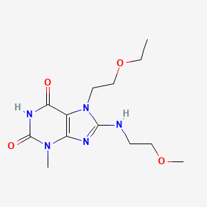 7-(2-Ethoxyethyl)-8-(2-methoxyethylamino)-3-methylpurine-2,6-dione