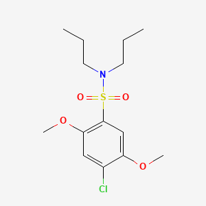 molecular formula C14H22ClNO4S B2906490 4-chloro-2,5-dimethoxy-N,N-dipropylbenzenesulfonamide CAS No. 713501-53-2