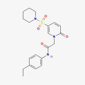 molecular formula C20H25N3O4S B2906498 N-(4-ethylphenyl)-2-[2-oxo-5-(piperidin-1-ylsulfonyl)pyridin-1(2H)-yl]acetamide CAS No. 1358227-27-6