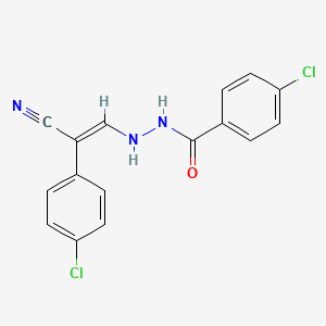 4-chloro-N'-[2-(4-chlorophenyl)-2-cyanovinyl]benzenecarbohydrazide