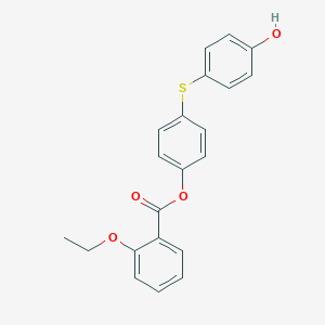 molecular formula C21H18O4S B290650 4-[(4-Hydroxyphenyl)sulfanyl]phenyl 2-ethoxybenzoate 