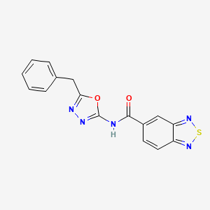 molecular formula C16H11N5O2S B2906507 N-(5-benzyl-1,3,4-oxadiazol-2-yl)benzo[c][1,2,5]thiadiazole-5-carboxamide CAS No. 1203048-59-2
